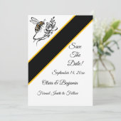 Tijdloze luxe bij Save the Date kaart (Staand voorkant)