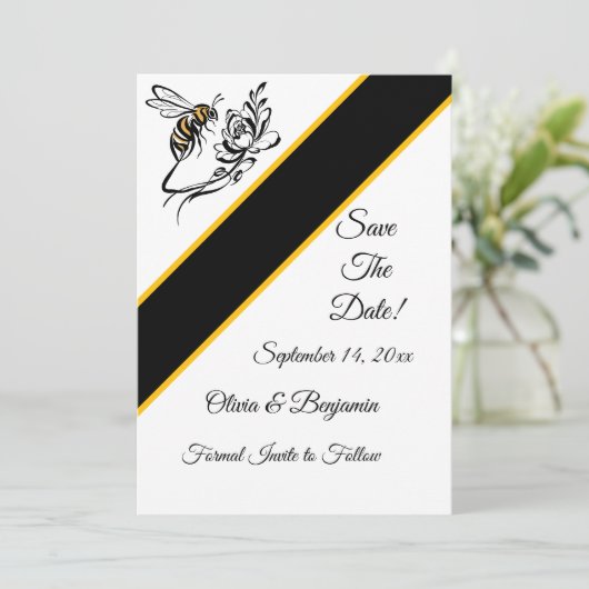 Tijdloze luxe bij Save the Date kaart (Staand voorkant)