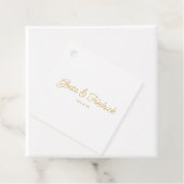 Tijdloze Luxe Gouden Bruiloft Bedankjes Labels (In situ)
