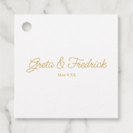 Tijdloze Luxe Gouden Bruiloft Bedankjes Labels
