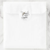 Tijdloze Luxury Bee Wedding Sticker – Elegant (Tas)