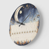 Tijdloze maanfase Atlas - Retro Astronomie Calend Grote Klok (Hoek)