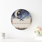 Tijdloze maanfase Atlas - Retro Astronomie Calend Grote Klok (Huis)