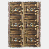 Tijdloze Majesteit: De Gouden Egyptische Farao Cat Deken (Voorkant Verticaal)