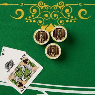 Tijdloze Majesteit: De Gouden Egyptische Farao Kat Poker Chips