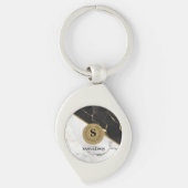 Tijdloze Marmeren Monogrammed Sleutelhanger (Voorkant)