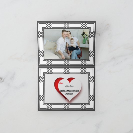 Tijdloze Memory Folded Kaart – Gepersonaliseerde.. (Binnen)