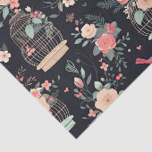 Tijdloze Midnight Birdcage Antiek Decoupage Tissuepapier (Detail)