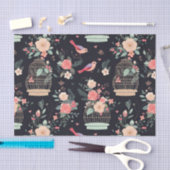 Tijdloze Midnight Birdcage Antiek Decoupage Tissuepapier (Craft)