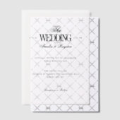 Tijdloze minimalistische zwart wit bruiloft vellum uitnodigingen (Offset (Uitnodiging))