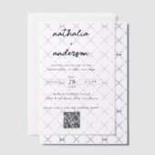 Tijdloze minimalistische zwart wit bruiloft vellum uitnodigingen (Offset (Uitnodiging))