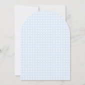 Tijdloze Moderne Boog Monogram Baby Boy Shower Kaart (Achterkant)