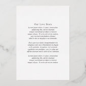 Tijdloze moderne bruiloft Save the Date Folie Uitnodiging (Achterkant)