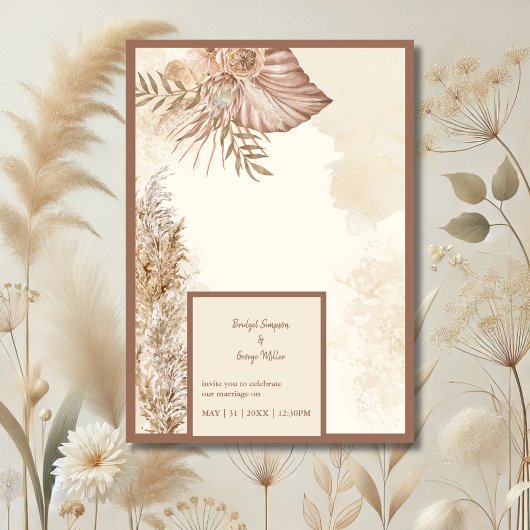 Tijdloze moderne chique bruiloft elegantie kaart