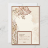 Tijdloze moderne chique bruiloft elegantie kaart (Achterkant)