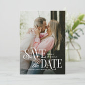 Tijdloze modus bruiloft Save the date Kaart (Staand voorkant)