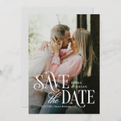 Tijdloze modus bruiloft Save the date Kaart (Voorkant / Achterkant)