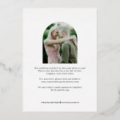 Tijdloze modus ECHTE FOLIE Save The Date Kaart (Achterkant)