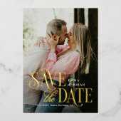 Tijdloze modus REAL FOLIE Save the Date Kaart (Voorkant)