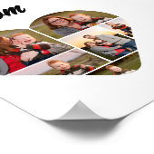 Tijdloze Moeder Hart Vorm Familie Fotocollage Poster (Hoek)