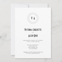 Tijdloze Monogram Cirkel Minimalistische Ontvangst