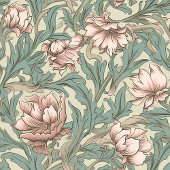 Tijdloze Morris Geïnspireerd Pastel Bloemen Aangep Bad Handdoek