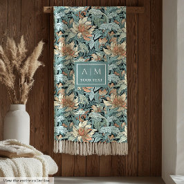 Tijdloze Morris stijl pastel bloemendeken Fleece Deken