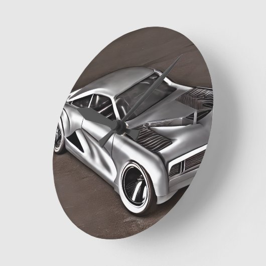 Tijdloze Motie: Automobiel Elegantie Muurklok Ronde Klok (Hoek)