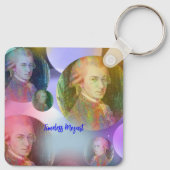 Tijdloze Mozart Music Sleutelhanger (Achterkant)