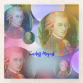 Tijdloze Mozart Muziek Glazen Onderzetter (Voorkant)