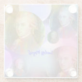 Tijdloze Mozart Muziek Glazen Onderzetter (Achterkant)