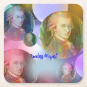 Tijdloze Mozart Muziek Kartonnen Onderzetters (Voorkant)
