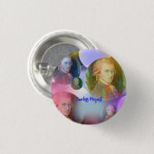 Tijdloze Mozart Muziek Ronde Button 3,2 Cm (Voorkant /achterkant)