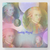Tijdloze Mozart Muziek Stenen Onderzetter (Voorkant)