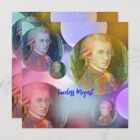 Tijdloze Mozart Wenskaarten (Voorkant / Achterkant)