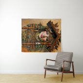 Tijdloze muze - Een koekoeksklok portret Wandkleed (In Situ (horizontaal))