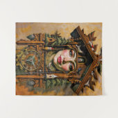 Tijdloze muze - Een koekoeksklok portret Wandkleed (Voorkant (horizontaal))