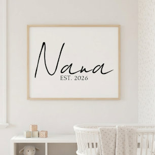 Tijdloze Nana Oprichtingsjaar Elegante Familie Scr Poster
