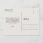 Tijdloze Neutral Beige Elegante bruiloft Bedankt Briefkaart (Achterkant)