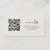 Tijdloze Neutral Beige QR-code Elegante bruiloft Informatiekaartje (Voorkant)