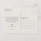 Tijdloze Neutral Beige Wedding Save the Date Aankondigingskaart (Achterkant)