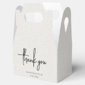 Tijdloze neutrale beige elegante bruiloft bedankdoosjes (Geopend)