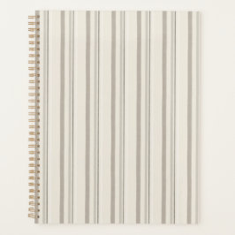 Tijdloze Neutrale Gestreepte Stijl Patroon Planner