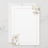 Tijdloze Neutrale Kleur Elegante Huwelijksuitnodig Kaart (Achterkant)