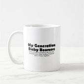 Tijdloze nostalgie: Baby Boomers Retro Quote Koffiemok (Links)
