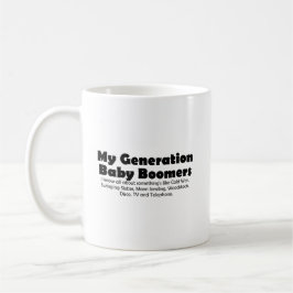 Tijdloze nostalgie: Baby Boomers Retro Quote Koffiemok