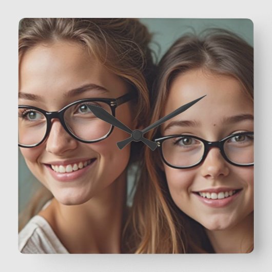 tijdloze obligatie vierkante klok (Voorkant)