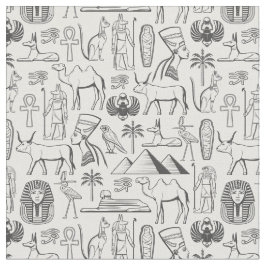 Tijdloze oude Egyptische iconen stof ontwerp