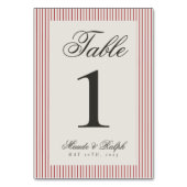 Tijdloze oude geld rode streep bruiloft kaart (Voorkant)