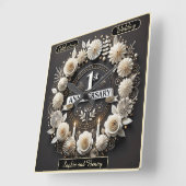 Tijdloze papieren krans voor Jubileum Vierkante Klok (Hoek)